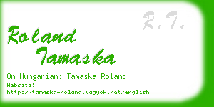 roland tamaska business card